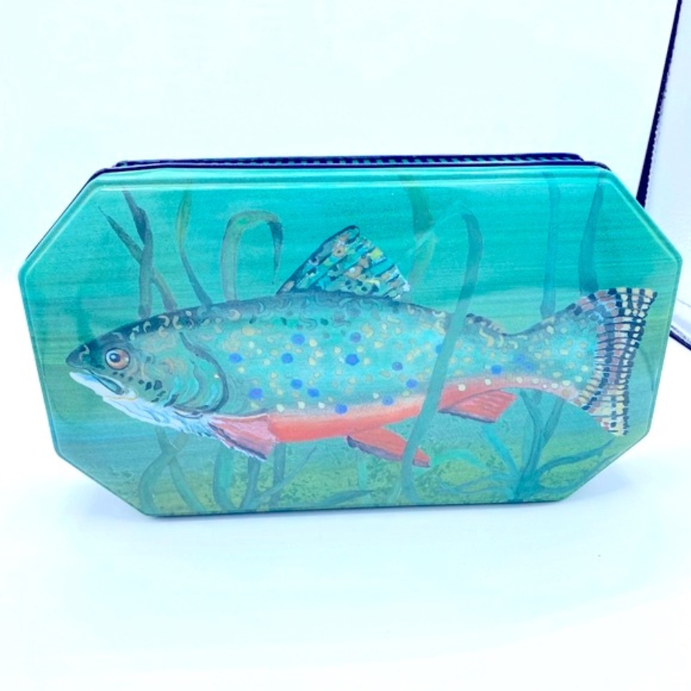 Decorative Fish Tin/Biscuit Storage. Trinket, Treasure, Tin Box 9x5 1/4x1 1/2” - Picture 5 of 5